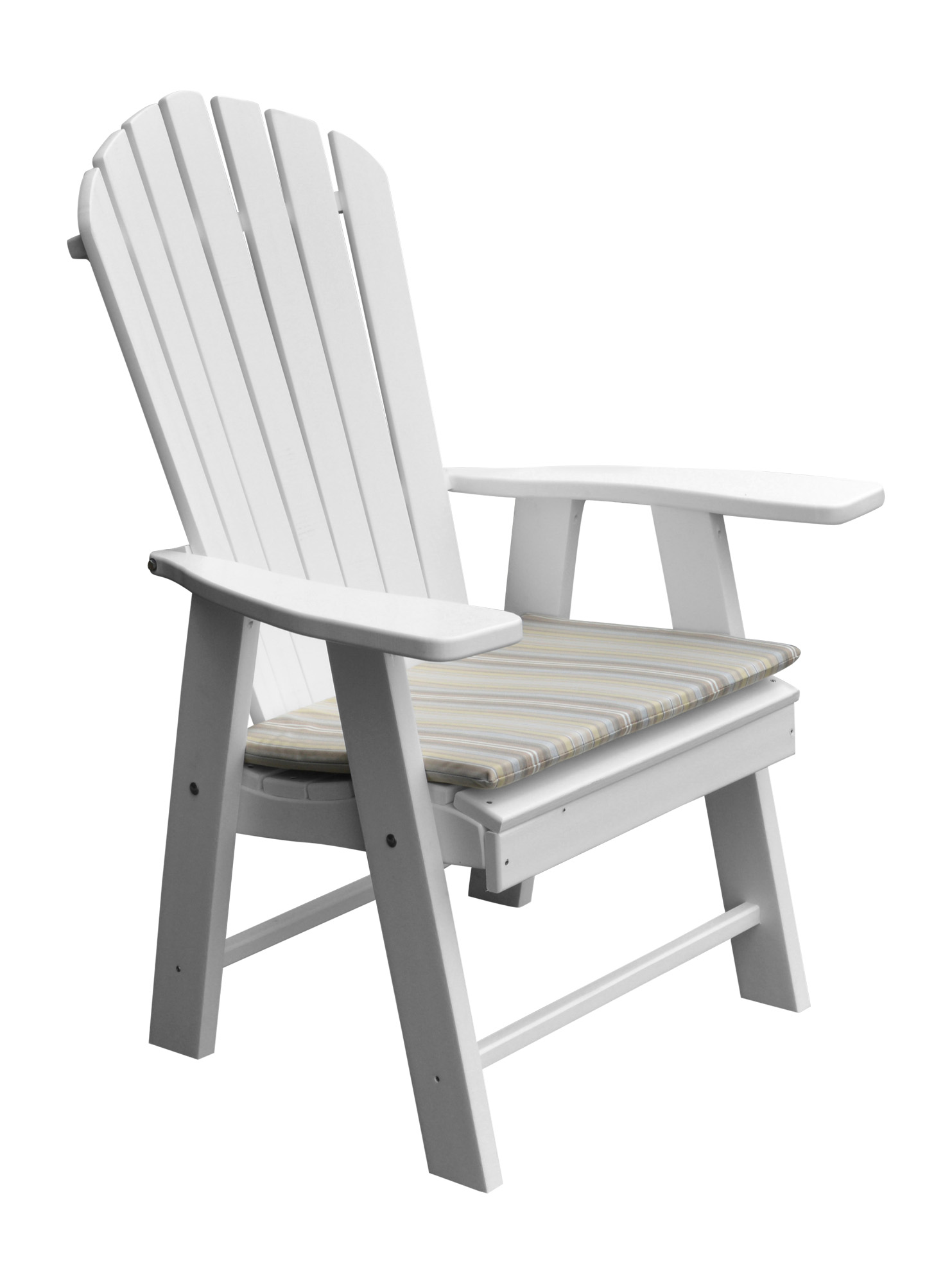 Item 882 Poly Upright Adirondack Chair White W 1012 Seat Cushion 
