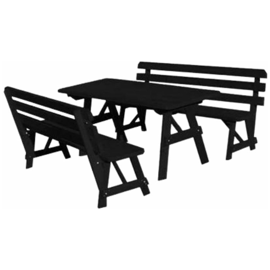 6′ Cedar Picnic Table w/ Backed Benches – Amish Made Products